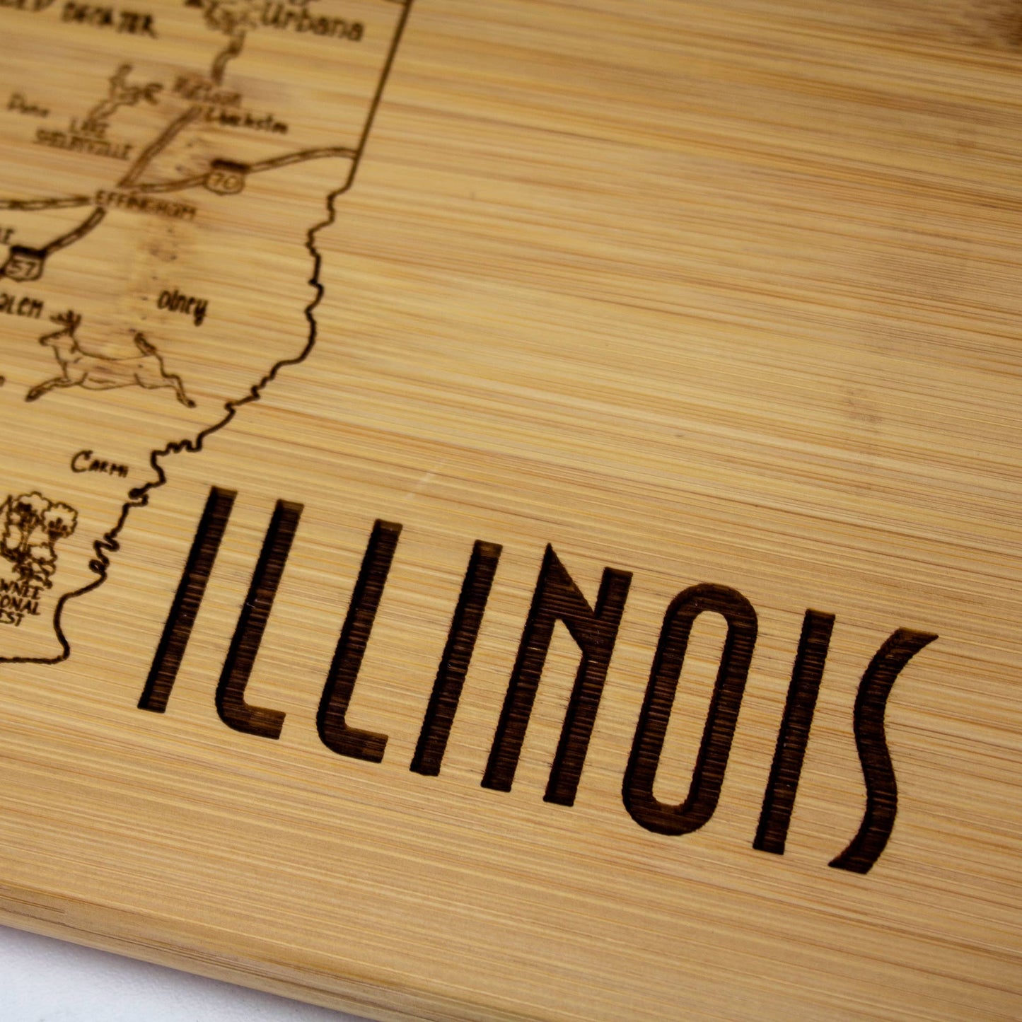A Slice of Life Illinois 11" Cutting & Serving Board