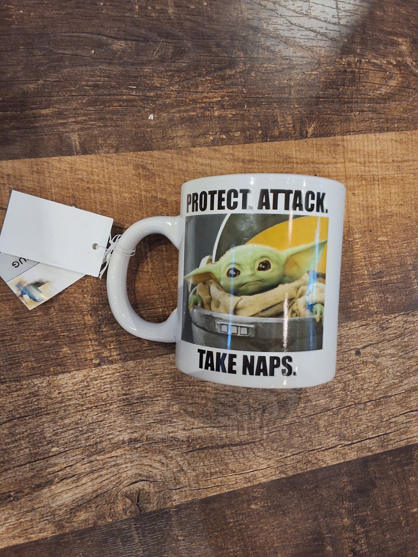 NWT Star Wars Mandalorian 20 oz Ceramic Coffee Mug Baby Yoda Meme Great Gift