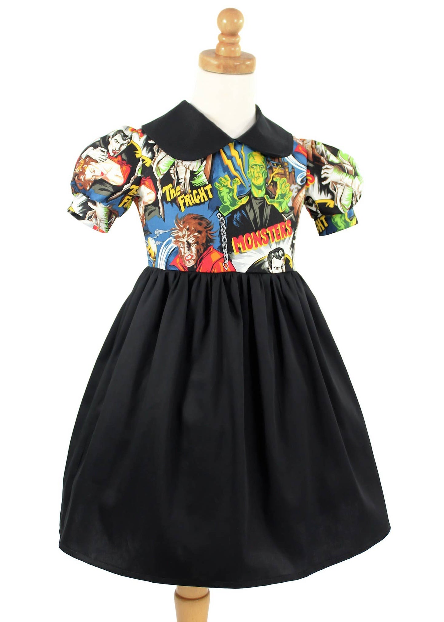 Girl's Hollywood Monsters Peter Pan Collar Dress: 4T