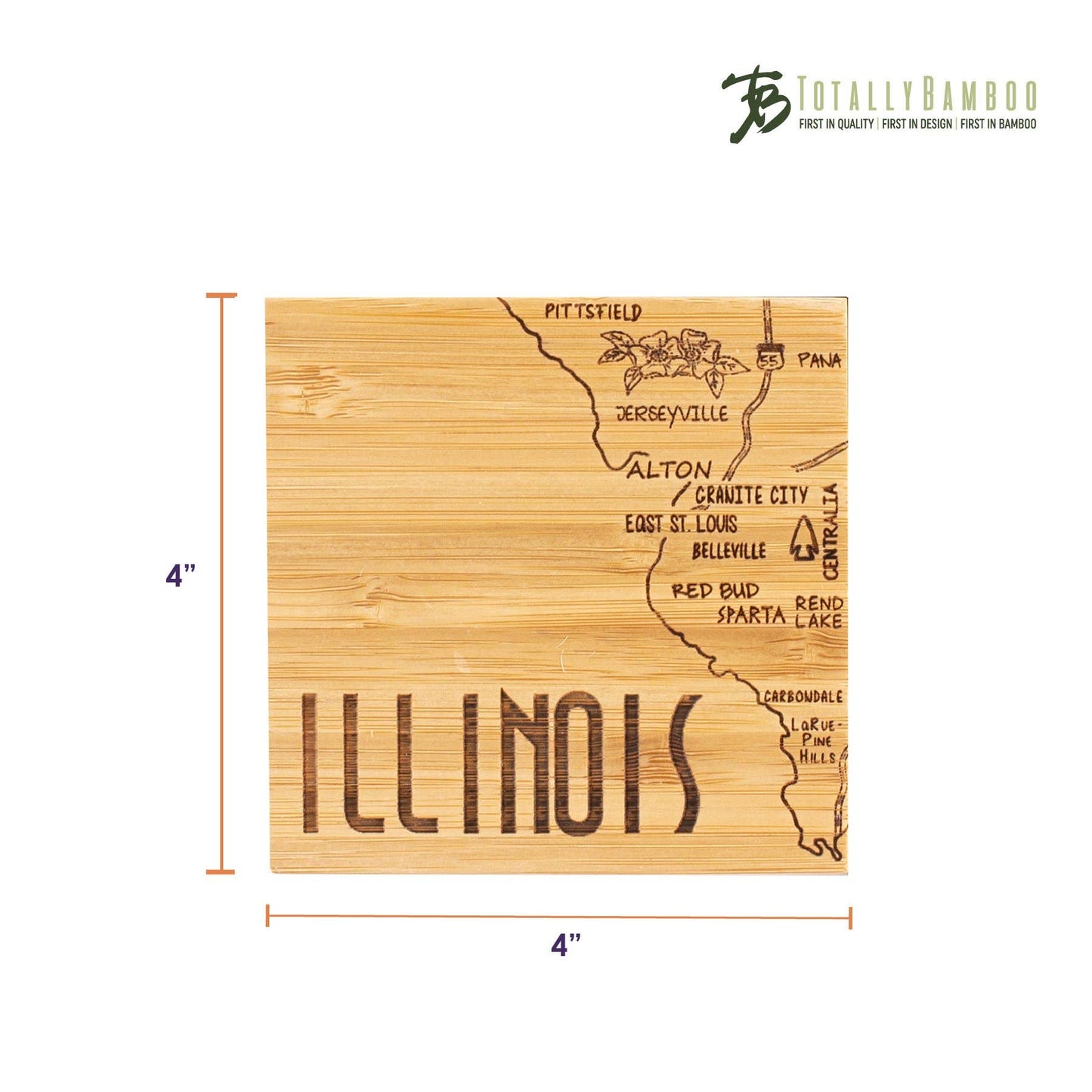 Illinois Puzzle 4-Pc. Coaster Set with Case