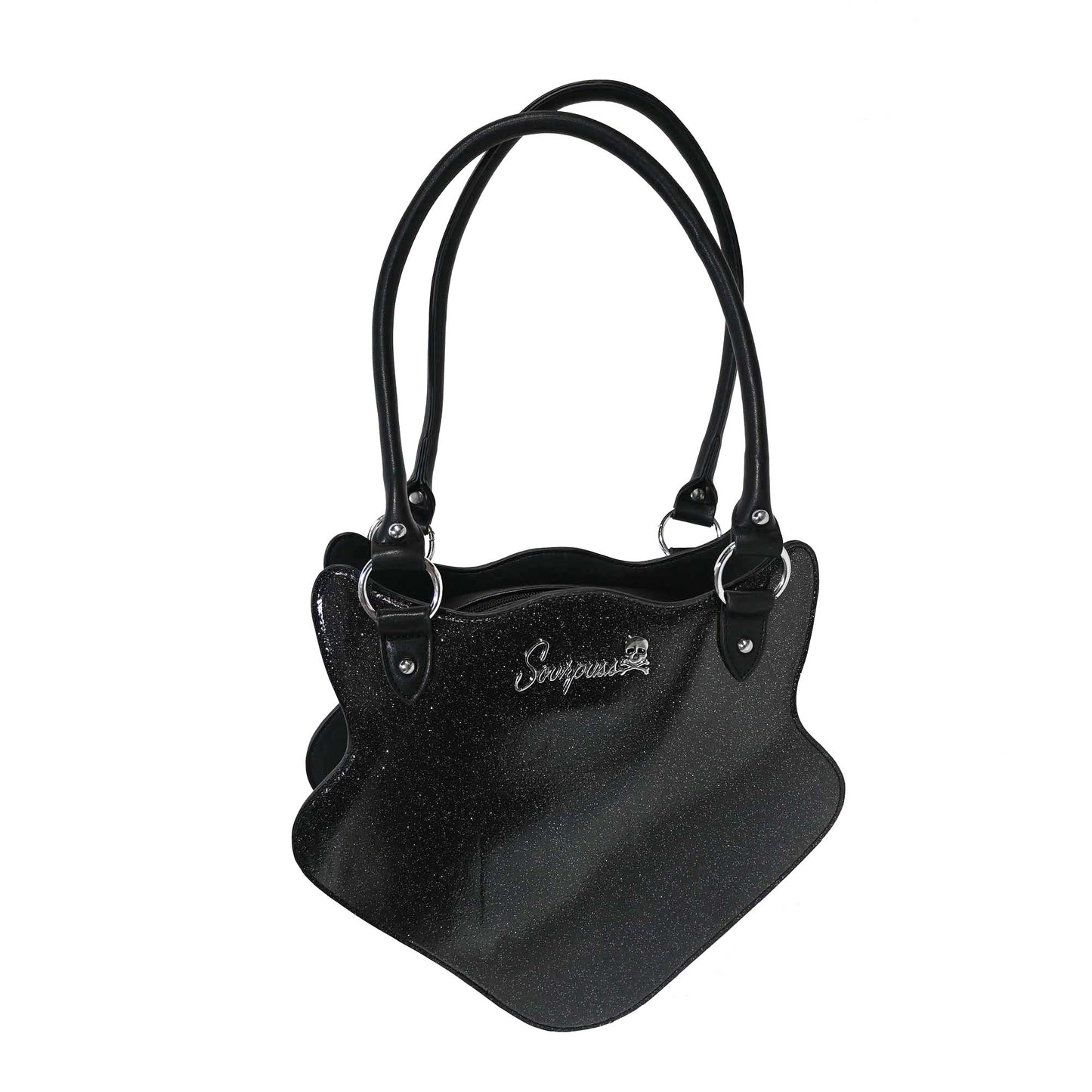 SOURPUSS SCAREDY CAT PURSE BLACK/PINK: Default
