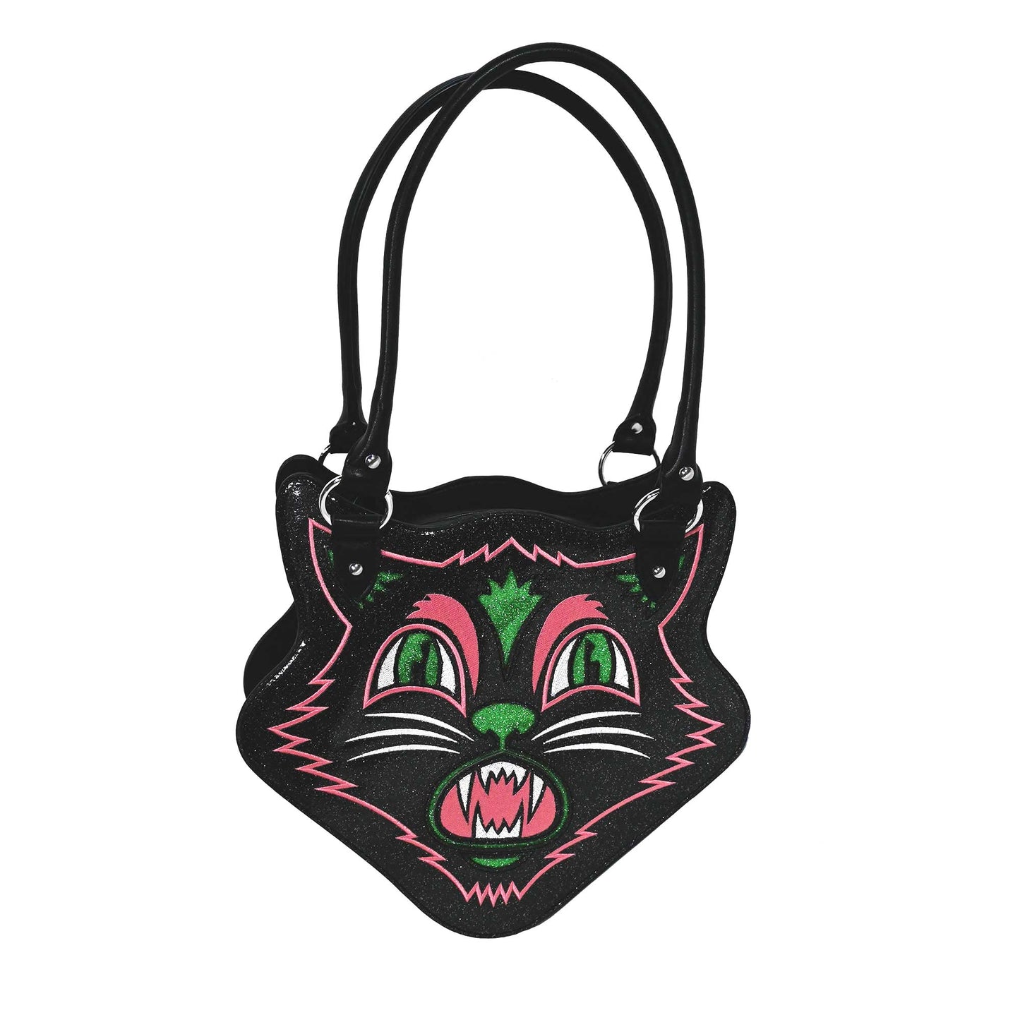 SOURPUSS SCAREDY CAT PURSE BLACK/PINK: Default