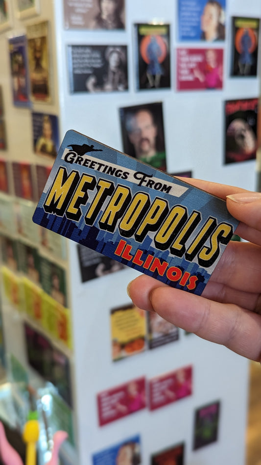 Greetings from Metropolis Mural Fridge Magnet