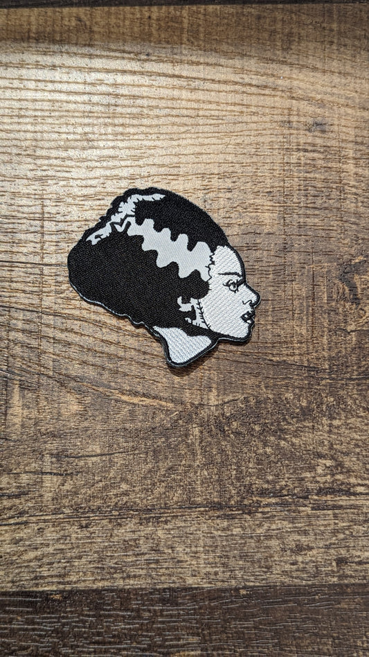 Bride of Frankenstein Head Iron on Patch