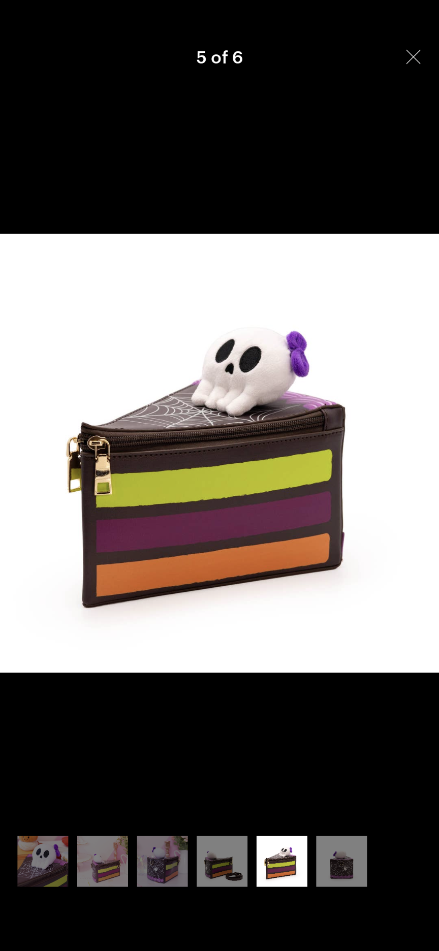 Piece of Cake Slice Handbag - Sweet Skull