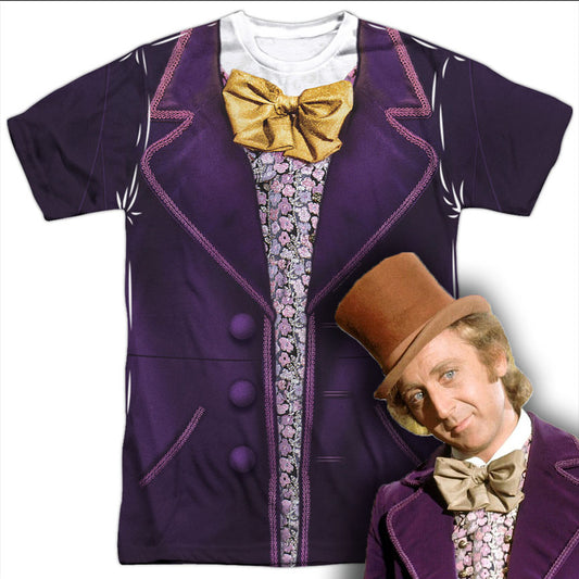 Willy Wonka Costume Regular Fit Short Sleeve Shirt