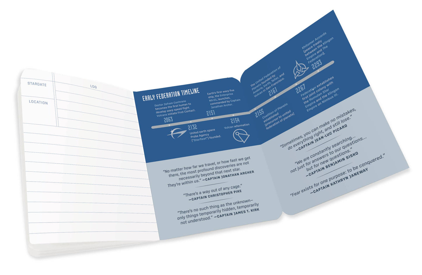 Full-Size Captain's Log Star Trek Notebook