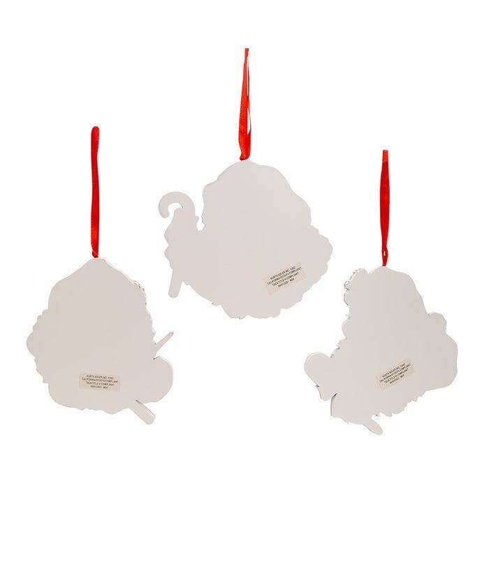 4.5 inch Wooden Santa Head with Candy cane Christmas Ornament
