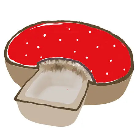 Mushroom Two Sectioned Serving Bowl
