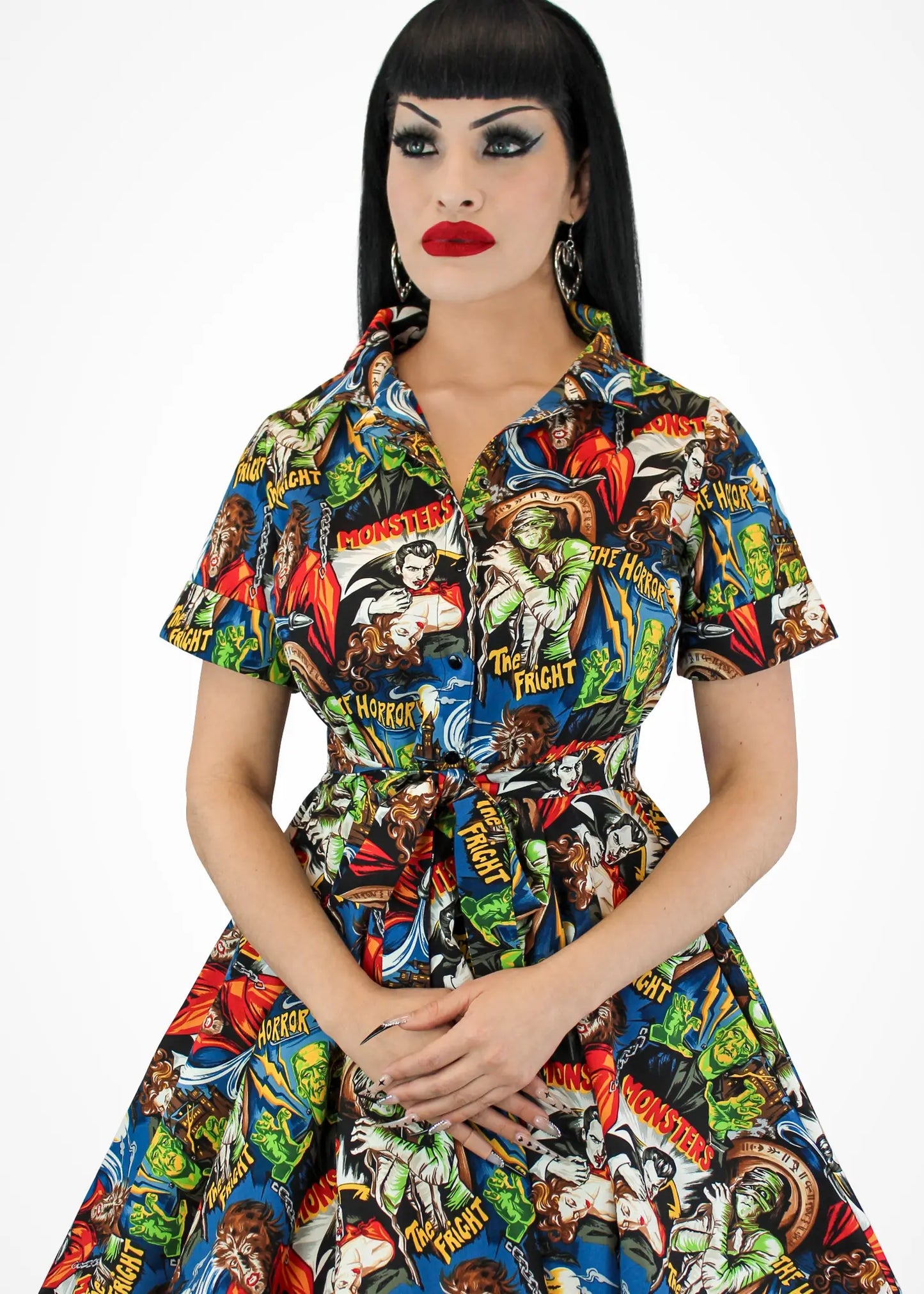 Hollywood Monsters Retro Horror Circle Dress