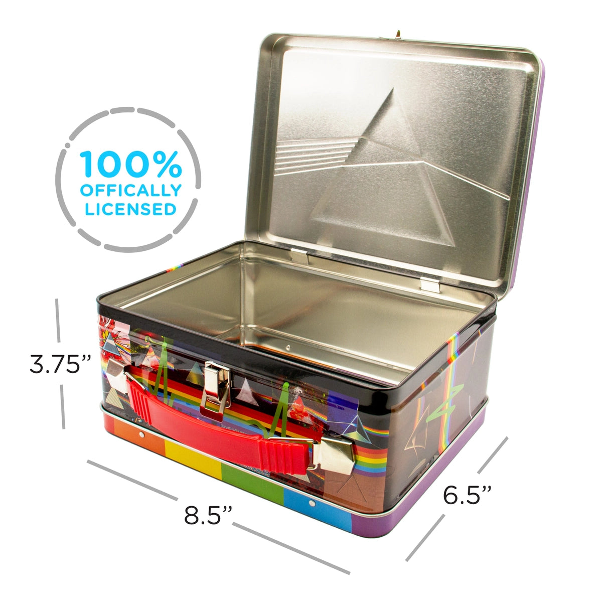 Take your 🔥💨 Pink Floyd lunch on the go! This pink tin lunch box will make sure your food stays 🔥 while showing off your favorite band. It's not an ordinary lunch box - it's a Pink Floyd Tin Lunch Box!! 🤪