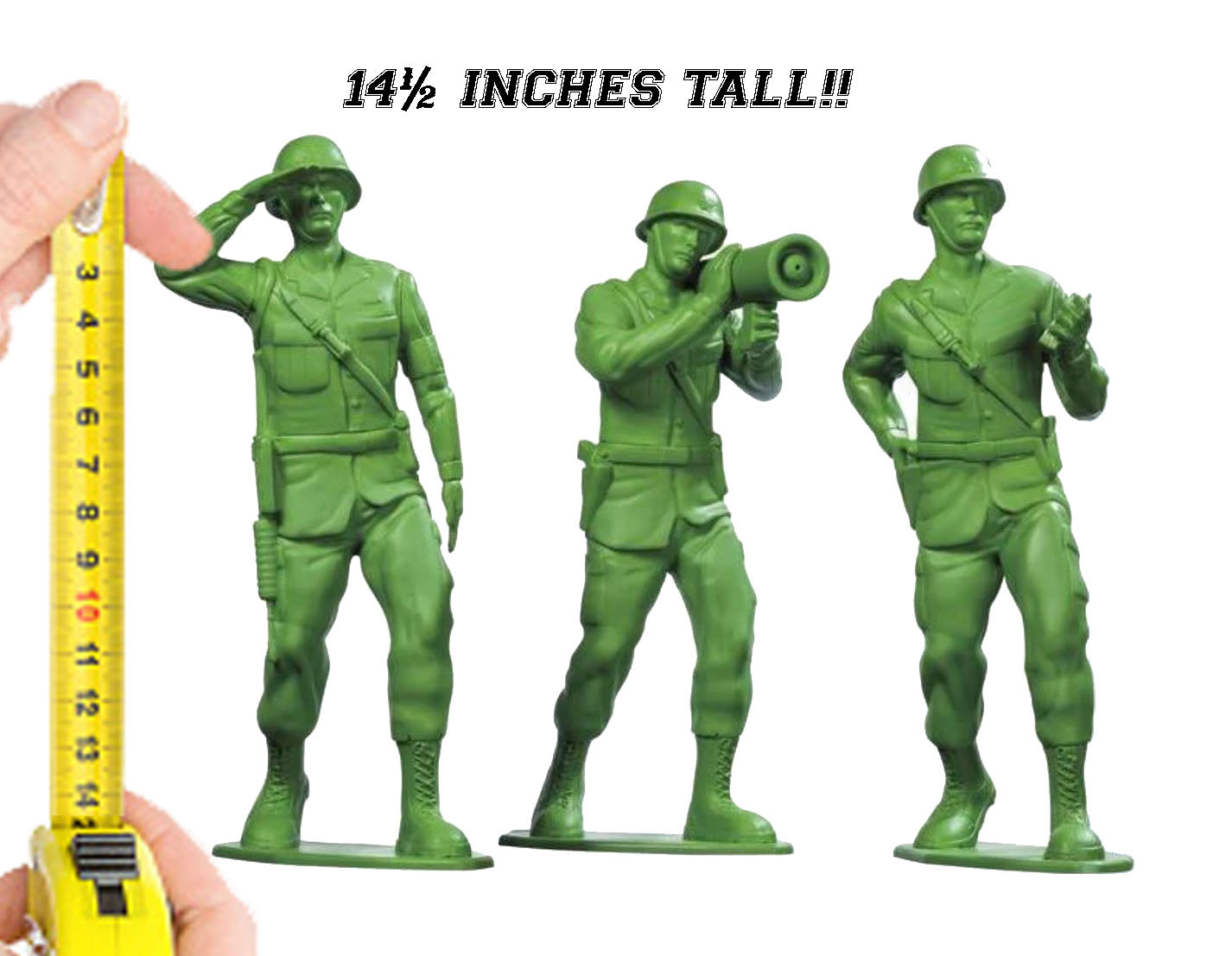 Epic Army Man "Salute" 14.5" Toy Figure, Large Toy Soldiers 🪖📏