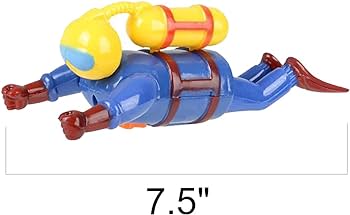 7.5" Wind Up Scuba STEVE Diver Bath Pool Beach Toy