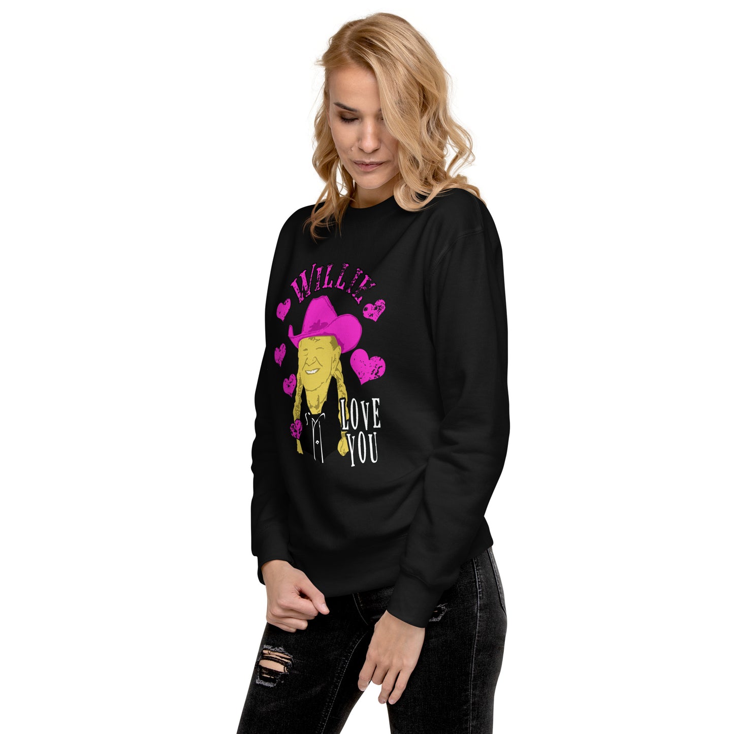 Willie Nelson Willie Love You Premium Sweatshirt