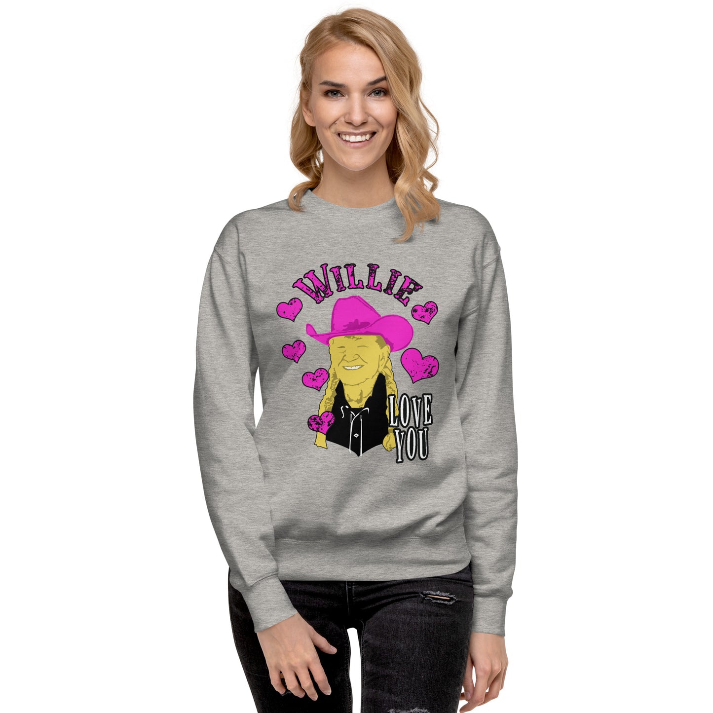 Willie Nelson Willie Love You Premium Sweatshirt