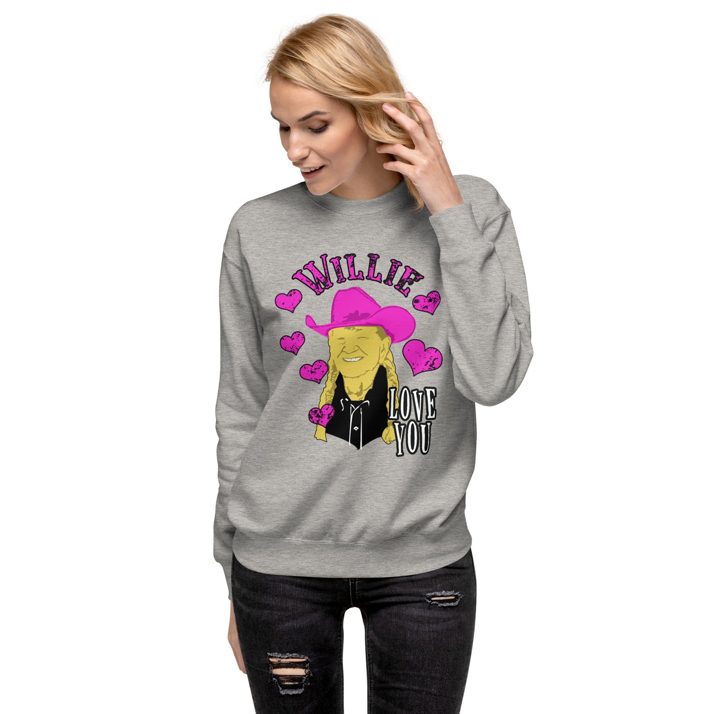 Willie Nelson Willie Love You Premium Sweatshirt