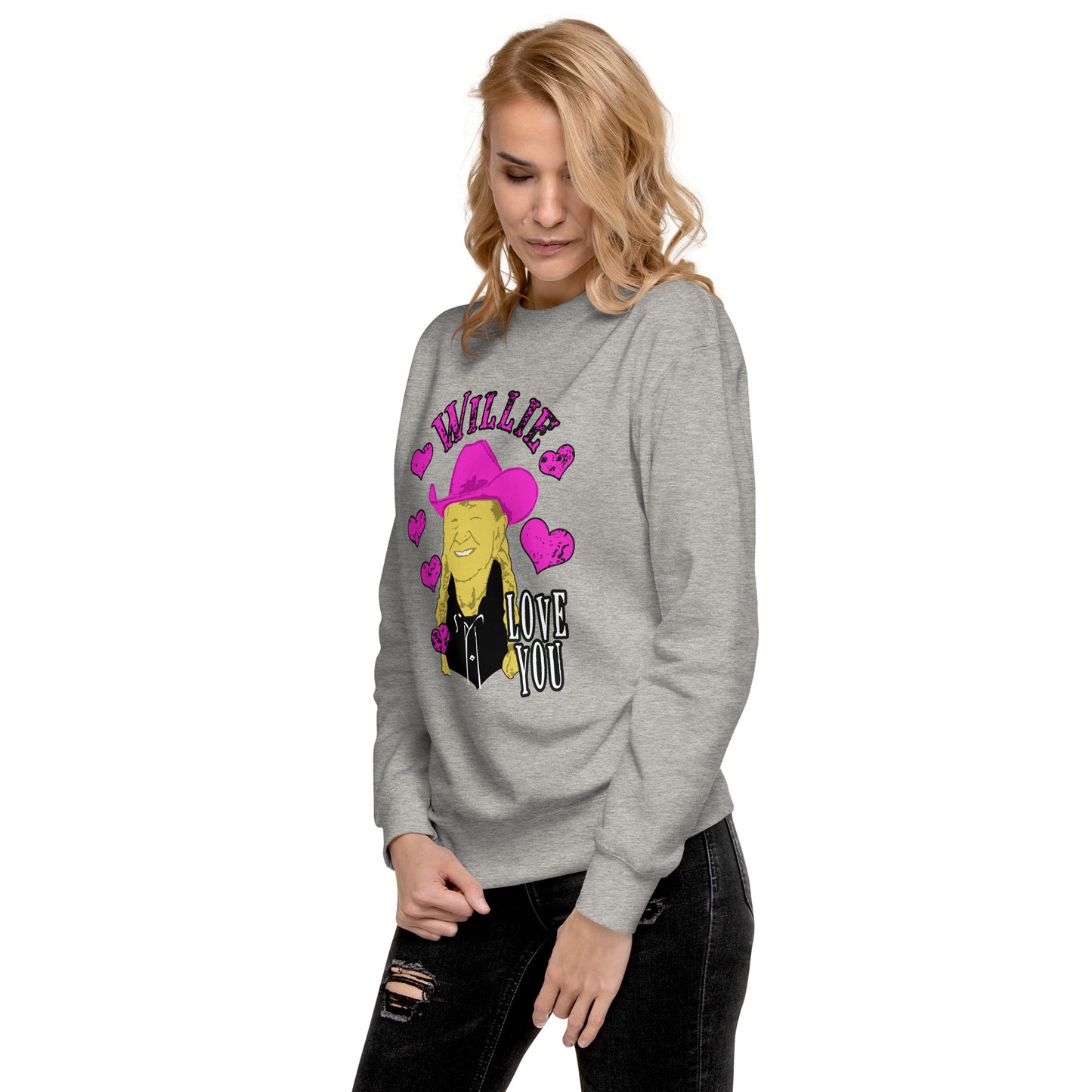 Willie Nelson Willie Love You Premium Sweatshirt