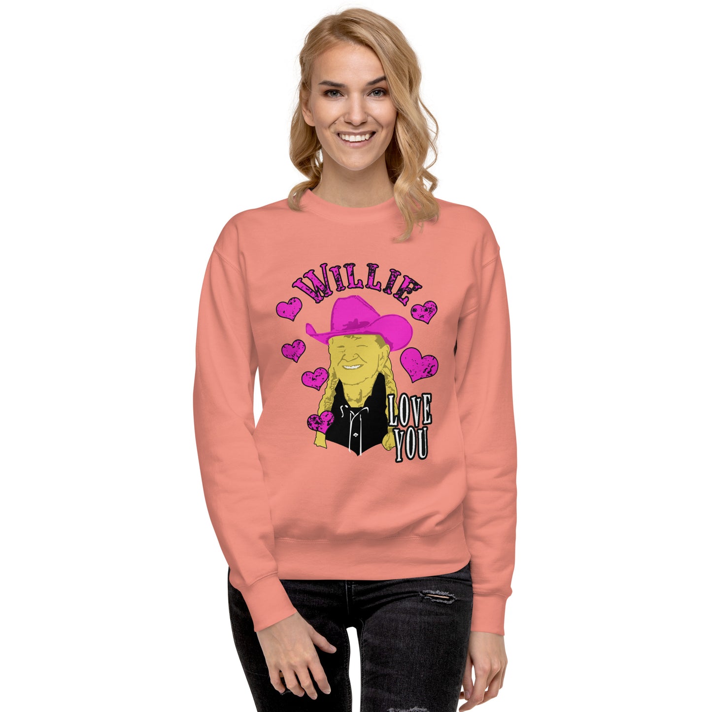 Willie Nelson Willie Love You Premium Sweatshirt