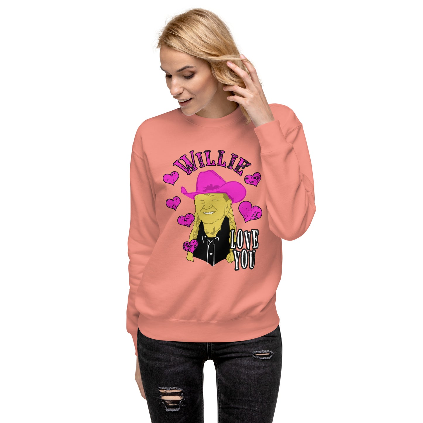 Willie Nelson Willie Love You Premium Sweatshirt