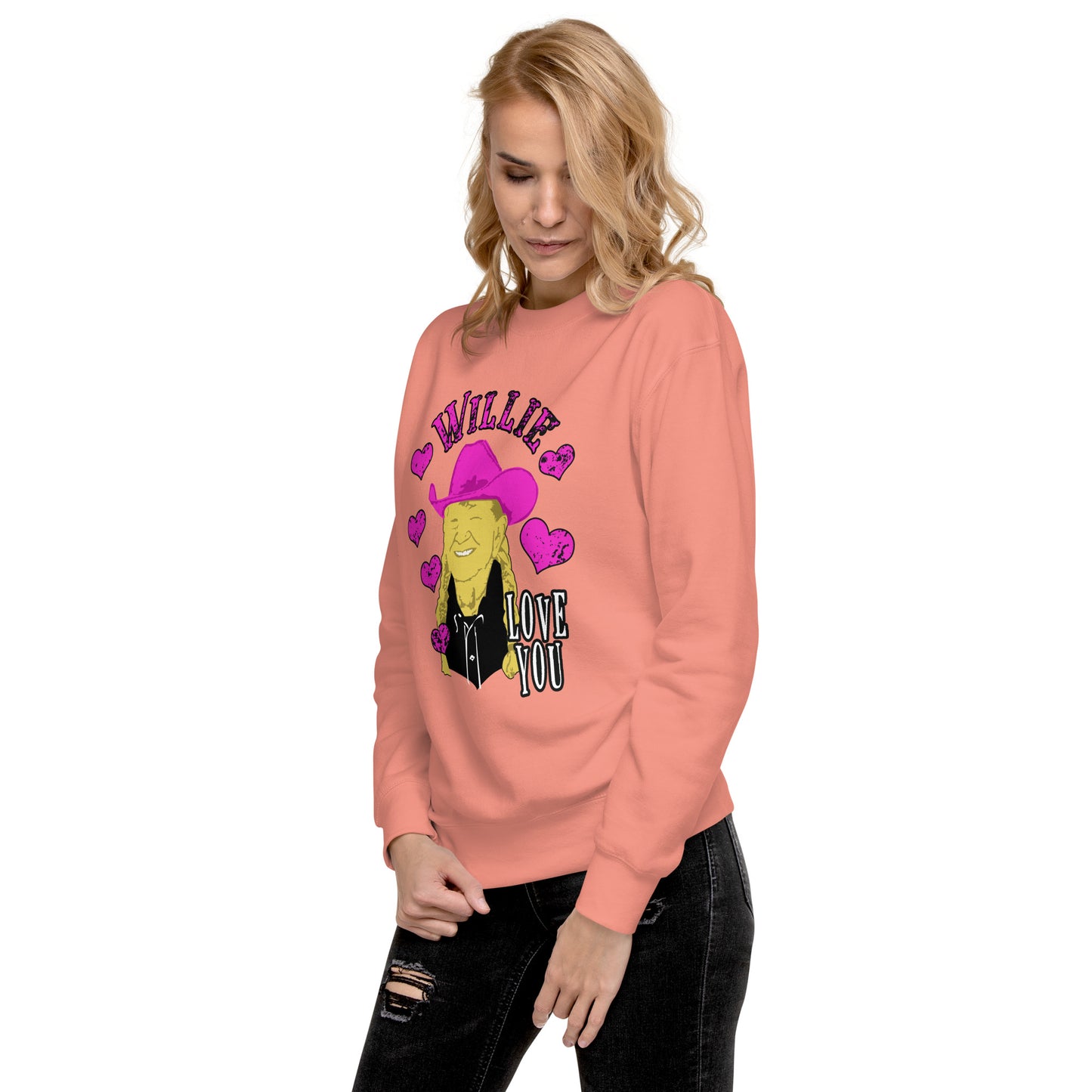 Willie Nelson Willie Love You Premium Sweatshirt