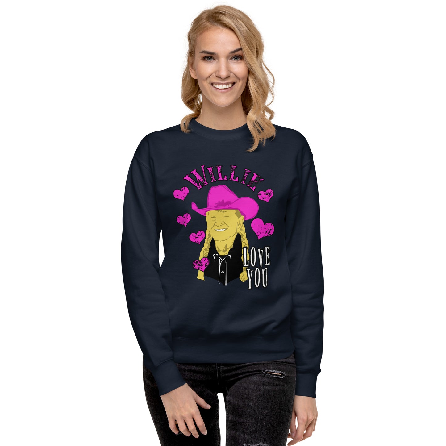 Willie Nelson Willie Love You Premium Sweatshirt