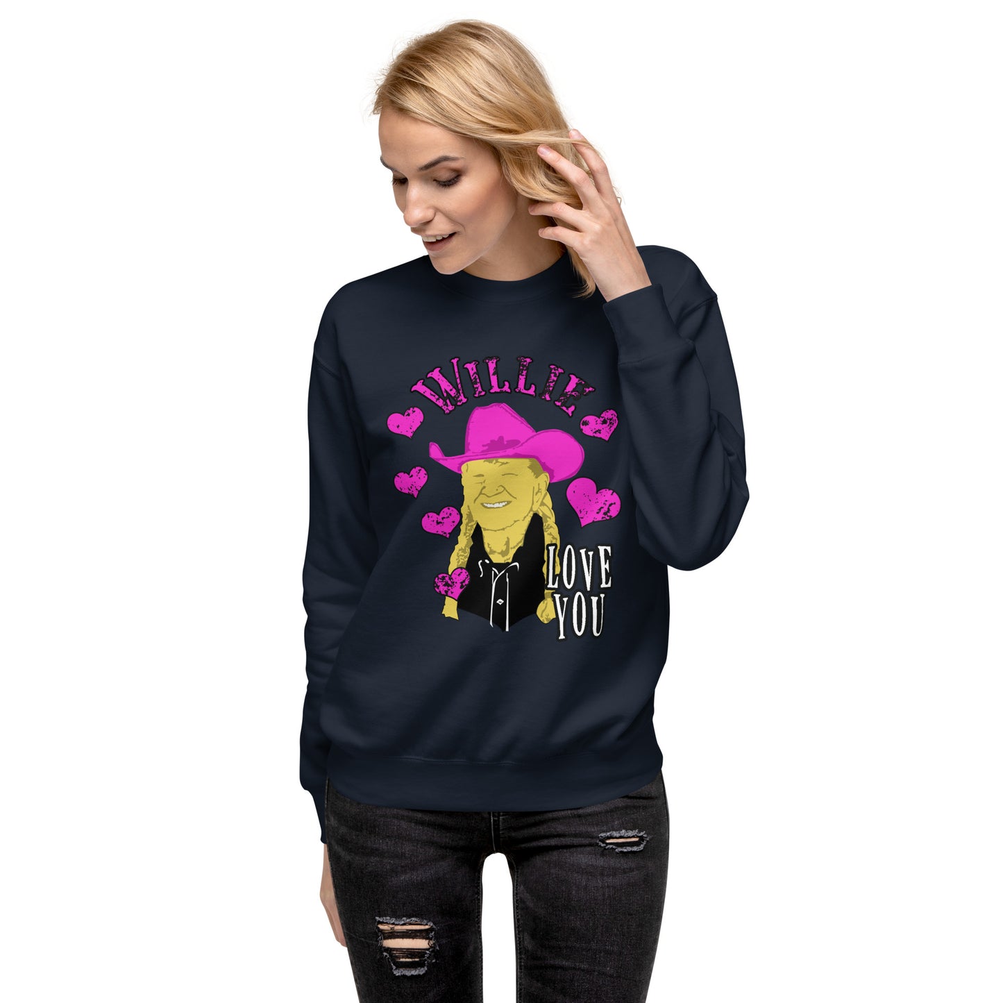 Willie Nelson Willie Love You Premium Sweatshirt