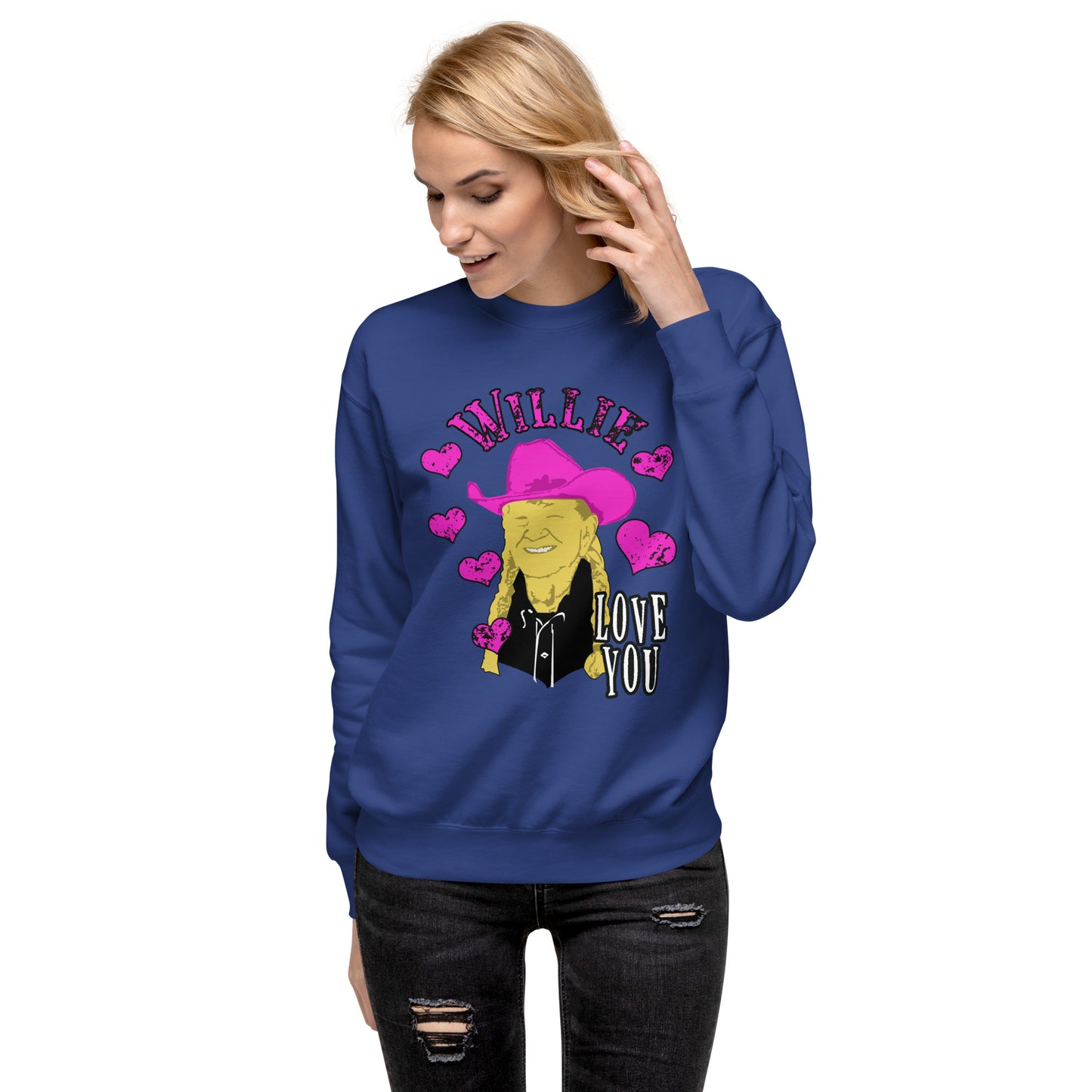Willie Nelson Willie Love You Premium Sweatshirt