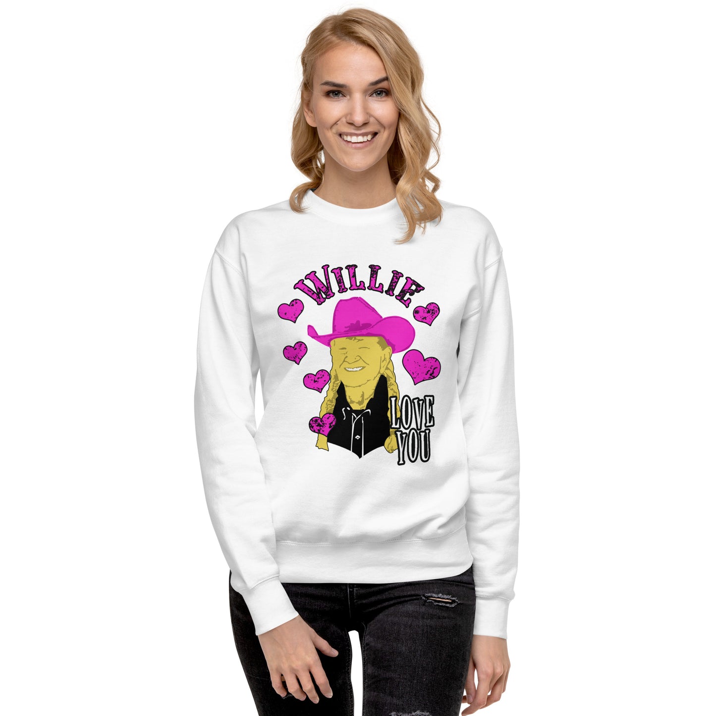 Willie Nelson Willie Love You Premium Sweatshirt
