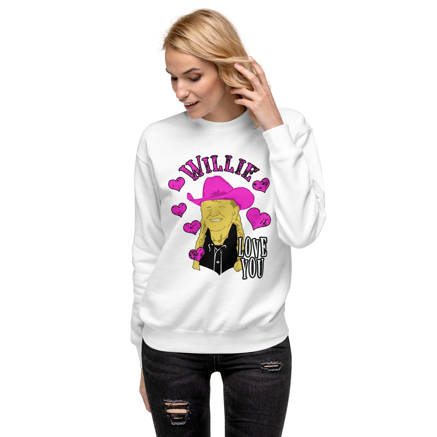 Willie Nelson Willie Love You Premium Sweatshirt