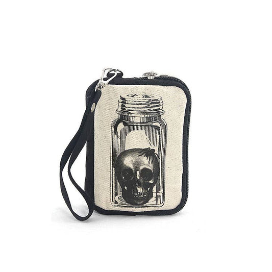 Vintage Print Head in a Jar Wristlet.Great Stocking Stuffers
