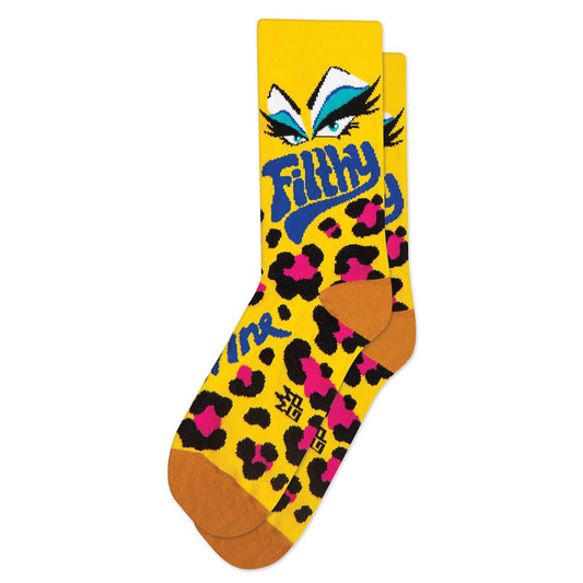 Divine Filthy Leopard print Crew Socks - Hidden Gems Novelty