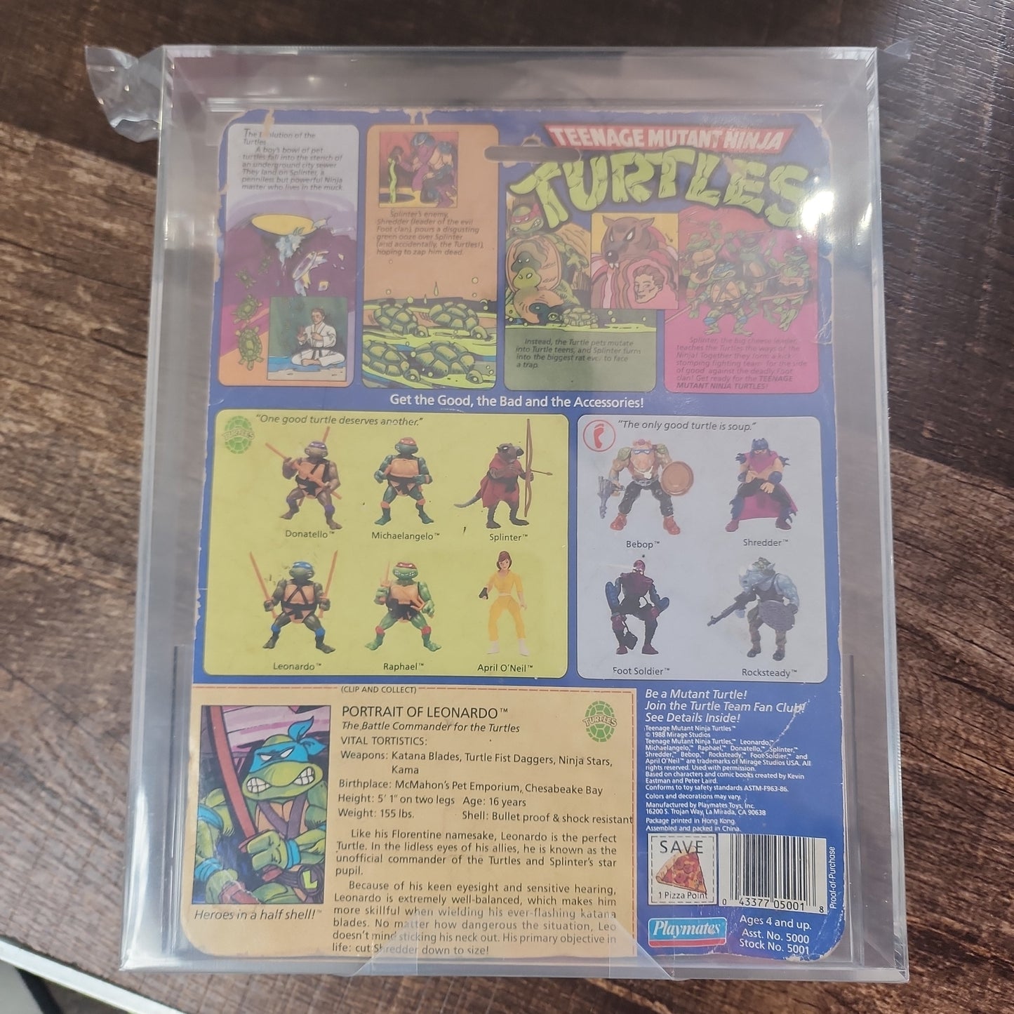 1989 TMNT Fan Club Flyer Graded AFA 40 Leonardo Action figure