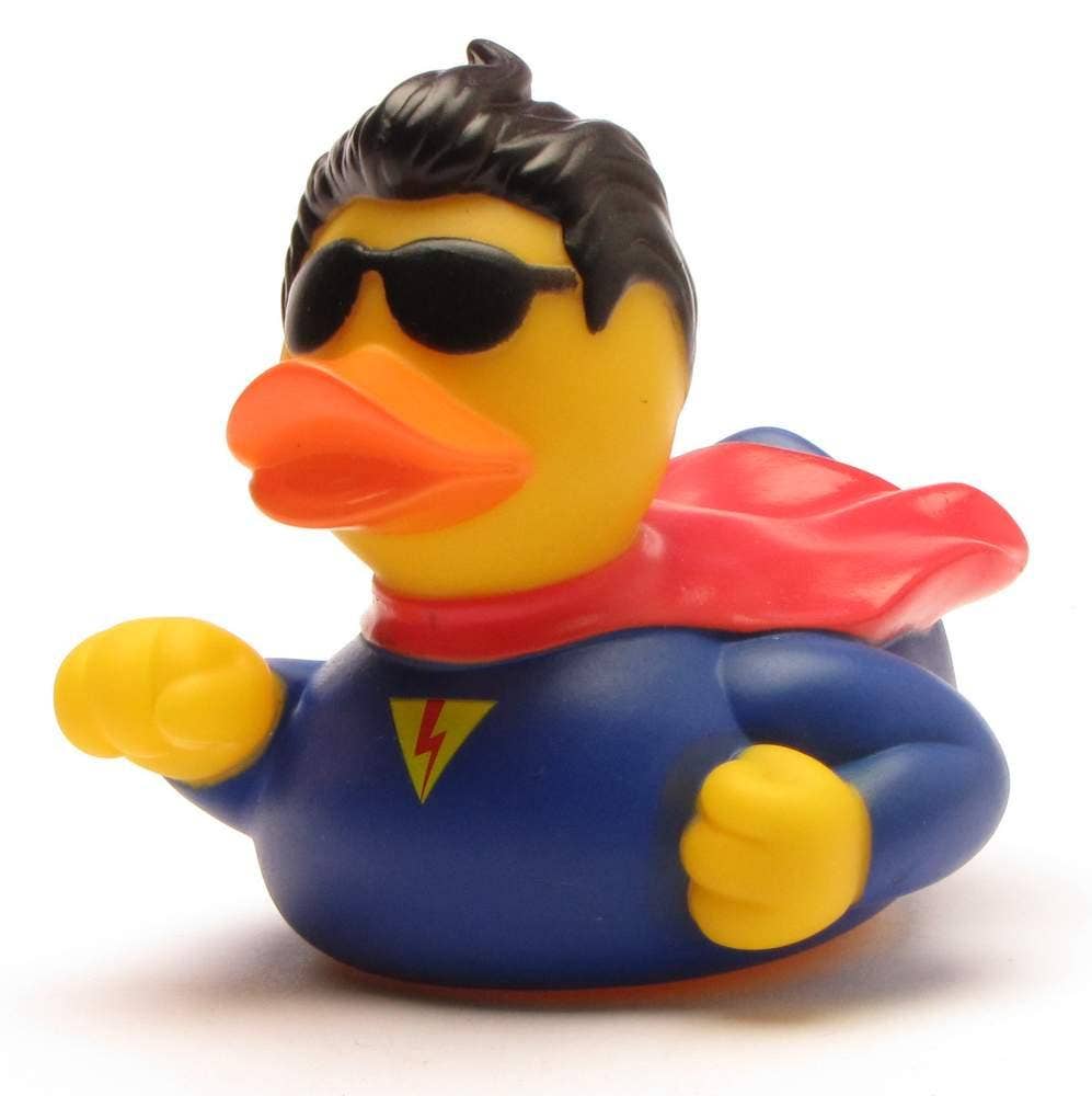 Superman Paperelle Di Gomma | Anatra Di Gomma | Paperella Da Bagno | Duckshop | Rubber Duck | Gioco Per Il Bagnetto | L: 8.5 Cm - Foto 2