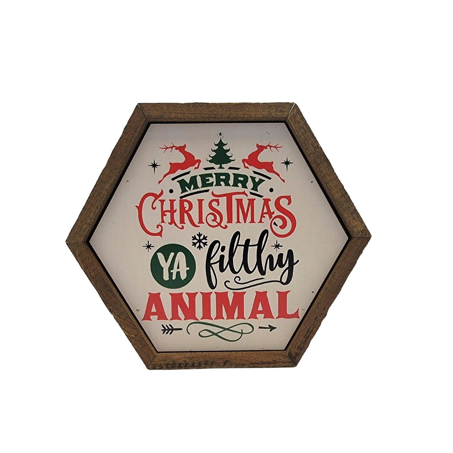Home Alone Merry Christmas Ya Filthy Christmas Décor - Hexagon Sign
