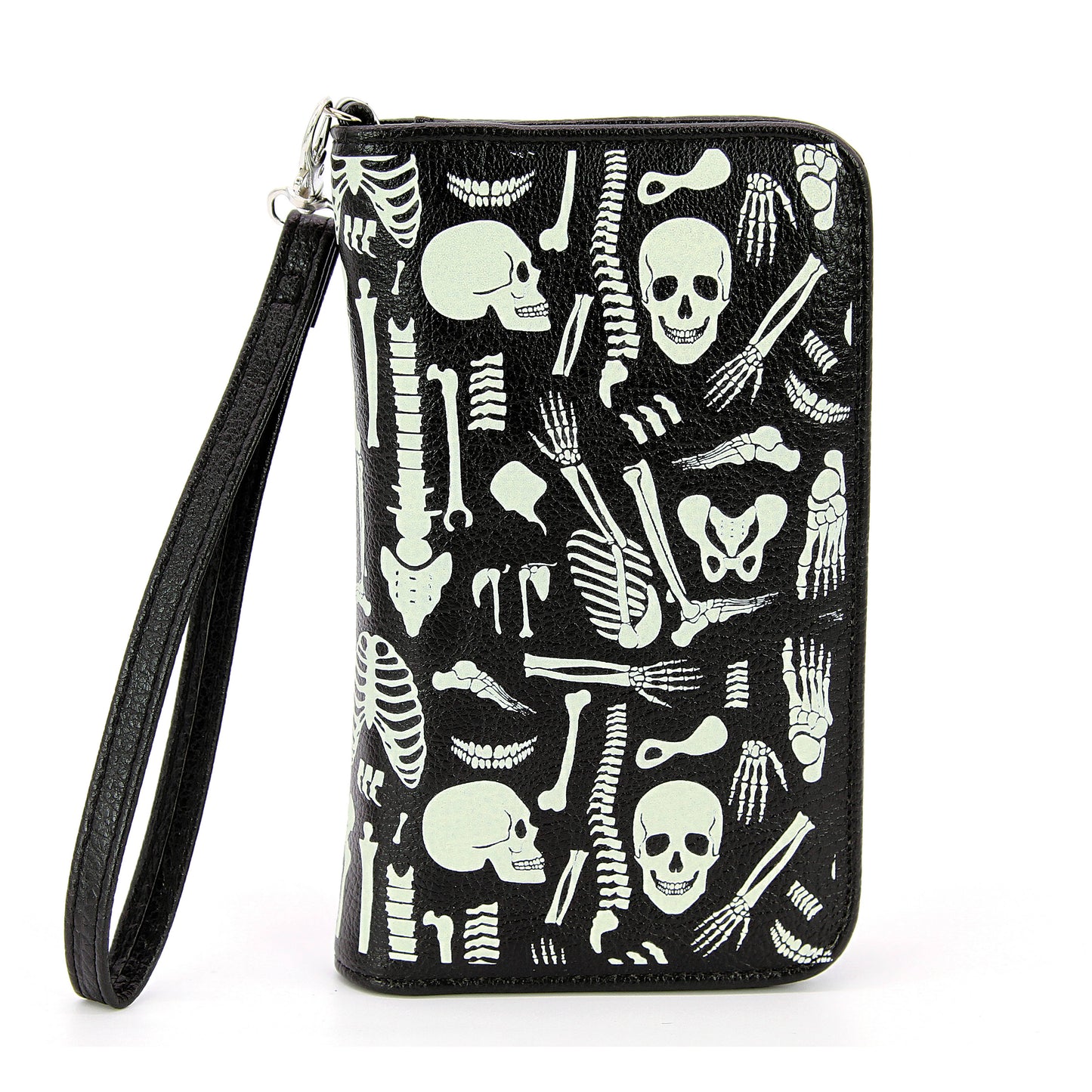Glow in the Dark Skeleton Parts Wallet in Vinyl
