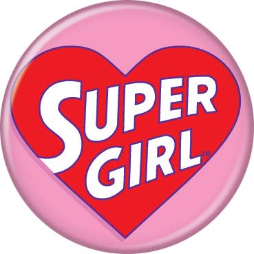 DC Comics Supergirl Heart Buttons 1.25" Round