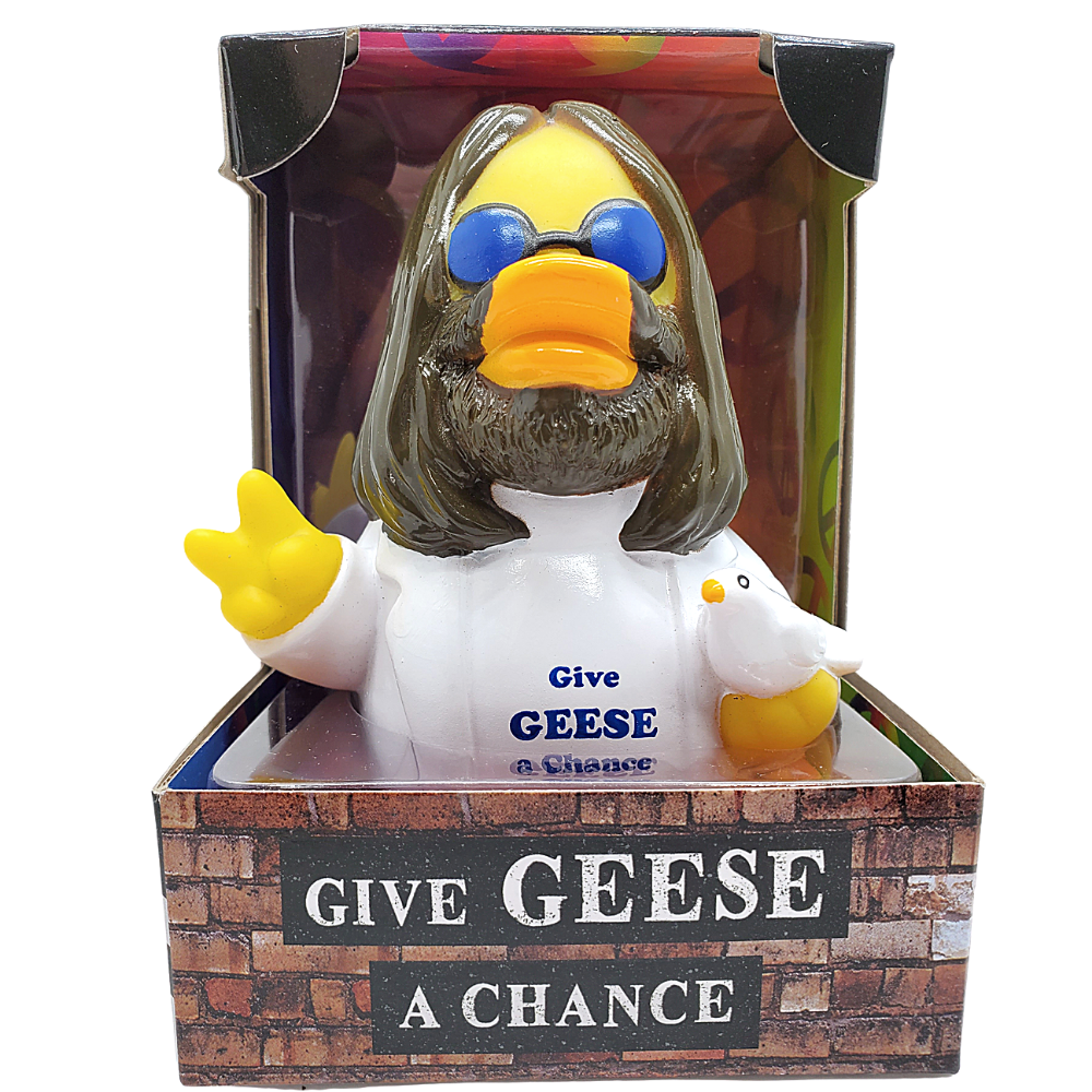John Lennon Parody Give Geese a Chance Rubber Duck