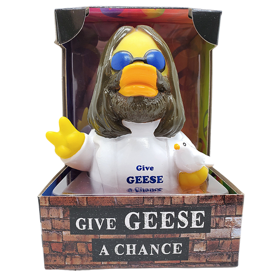 John Lennon Parody Give Geese a Chance Rubber Duck