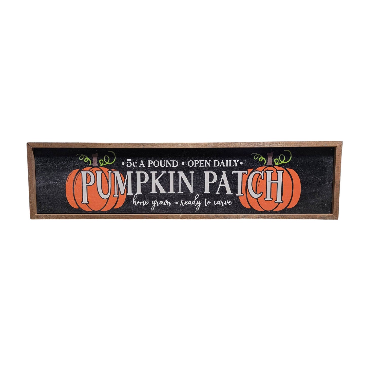 24x6 Pumpkin Patch Black - Home Décor Sign