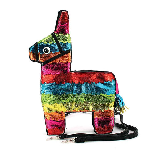 Metallic Pinata Crossbody Bag in Vinyl