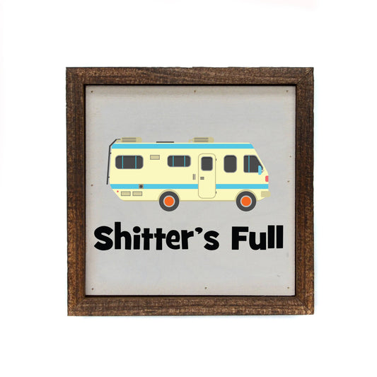Christmas Vacation Decor - Shitters Full Chistmas Box 6x6 Sign RV