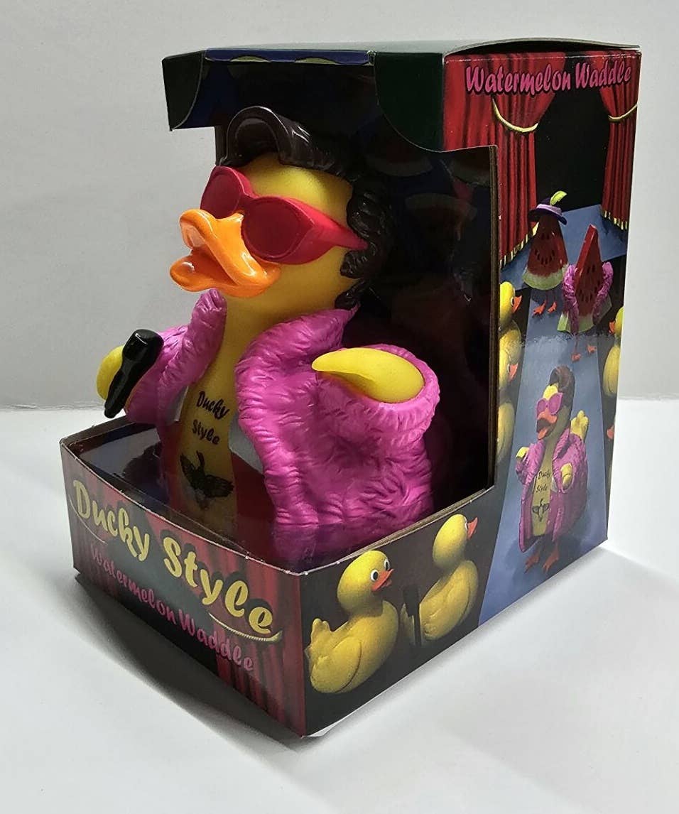 Ducky Style Harry Styles Parody Duck - Watermelon Waddle Rubber Duck