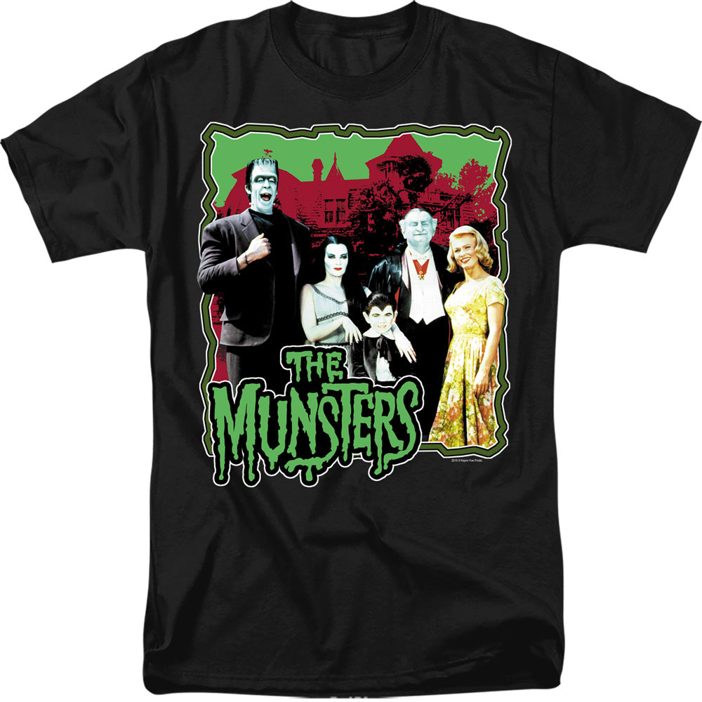 The Munsters Normal Family Regular Fit Black Short Sleeve Shirt