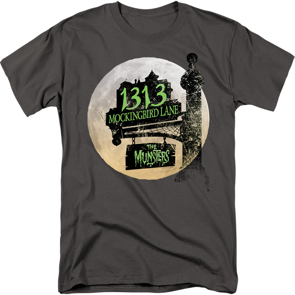 The Munsters Moonlit Address Regular Fit Gray Short Sleeve Shirt