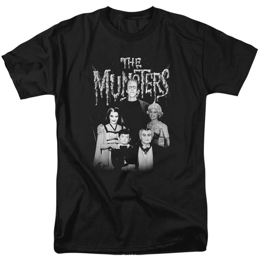 The Munsters Family Portrait Regular Fit Black Short Sleeve Shirt