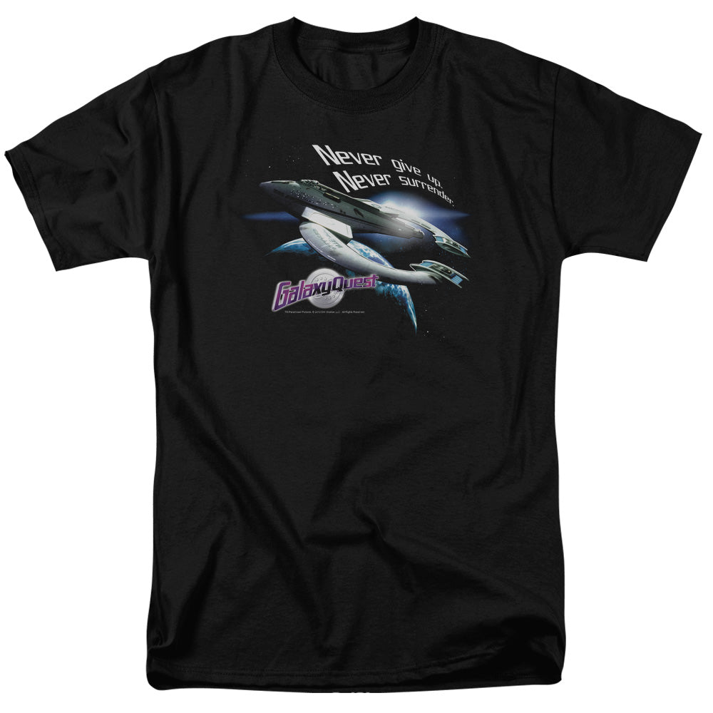 Galaxy Quest Never Surrender Adult Regular Fit Short Sleeve Shirt - supermanstuff.com