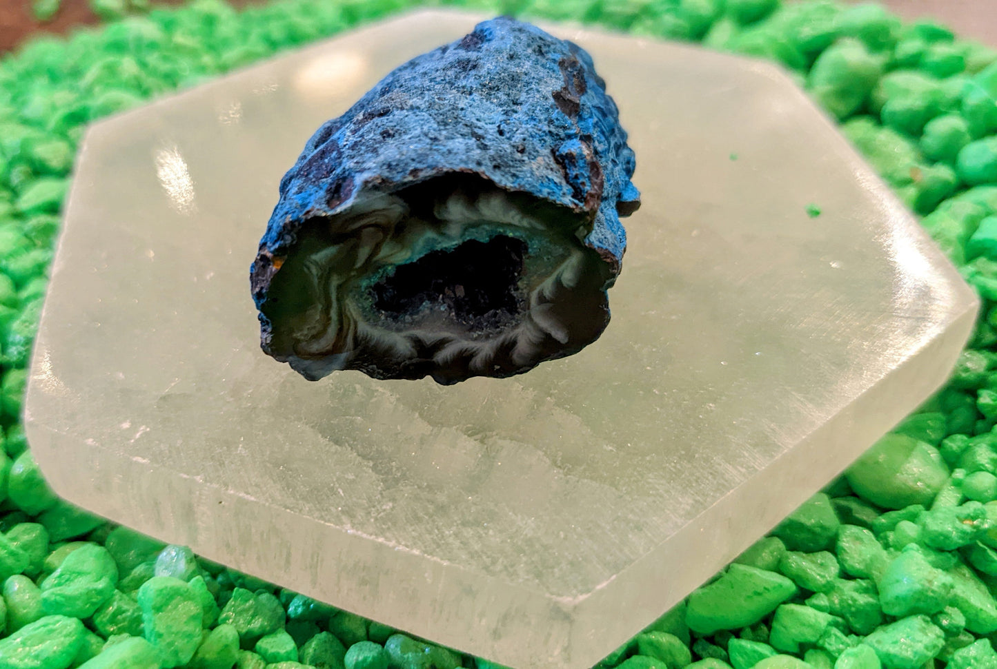 Blue "Kryptonite" Geode - supermanstuff.com