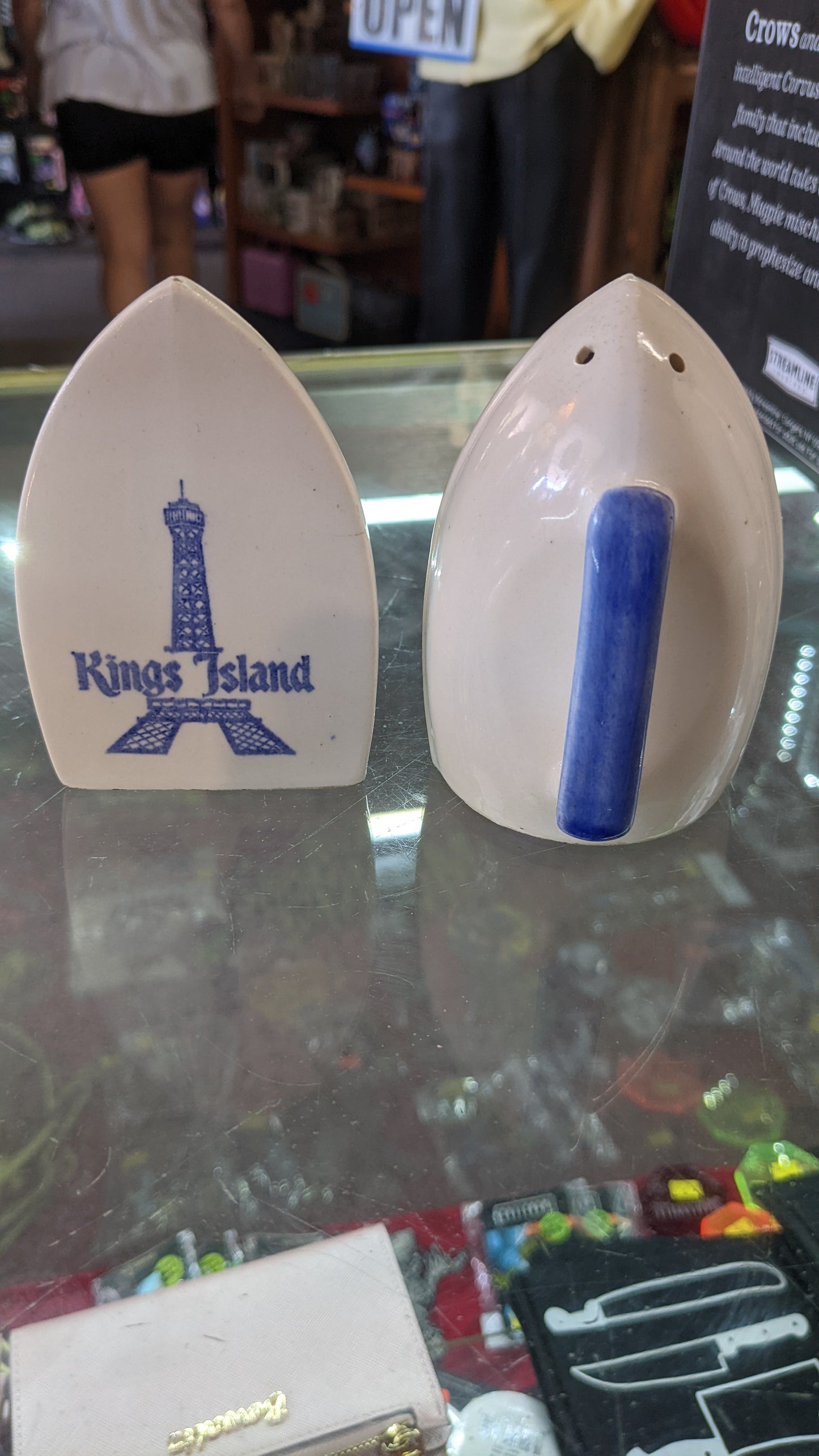 Vintage Iron King's Island Salt & Pepper Set