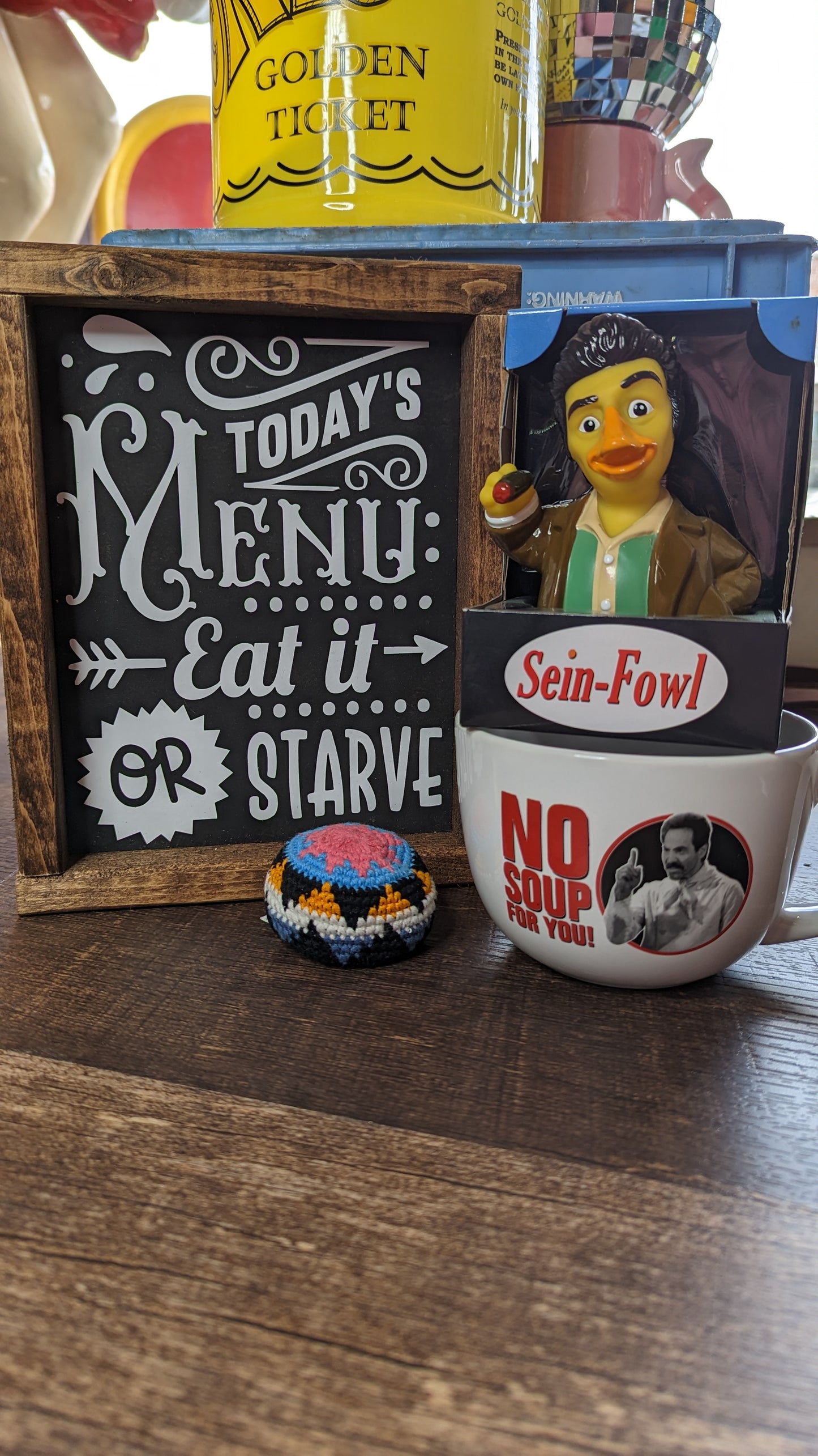 Funny Kitchen Sign - Today's Menu: Eat it or Starve 8x10