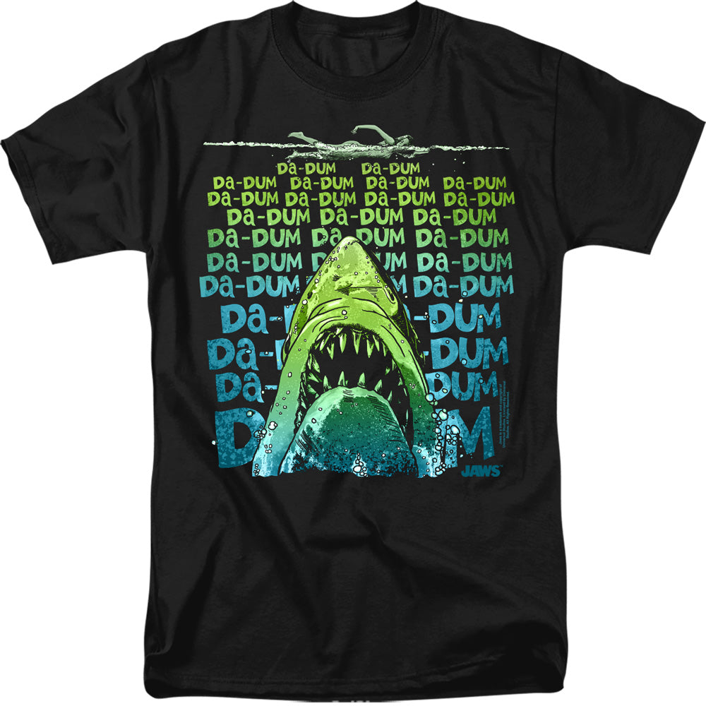 Jaws Da Dum Regular Fit Black Short Sleeve Shirt